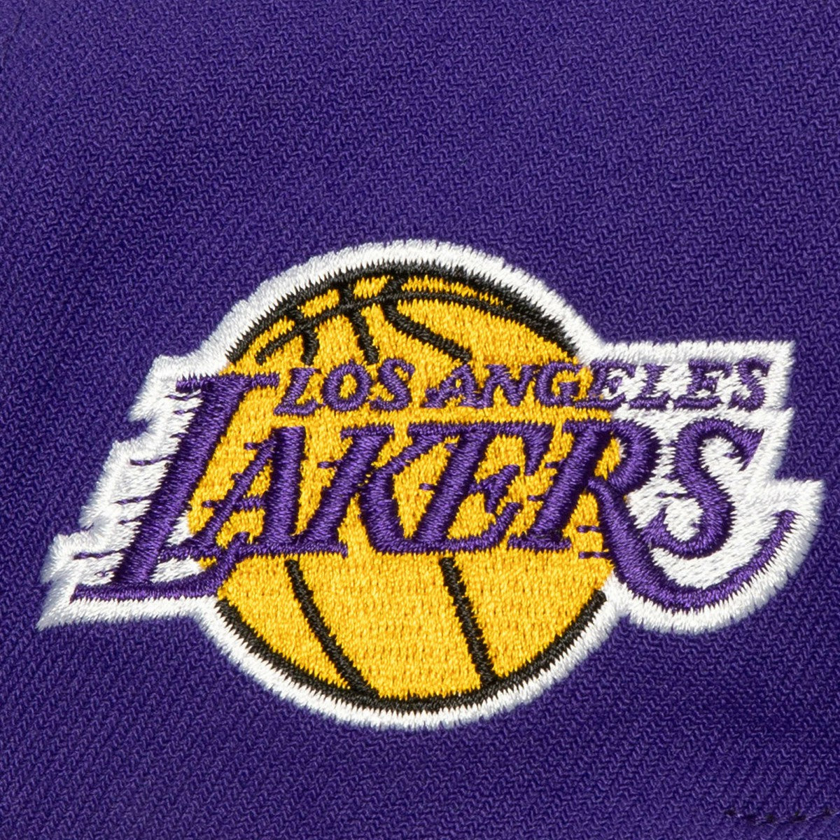 Los Angeles Lakers Retro Sport Color Block Script Snapback Hat White/Purple - NBA