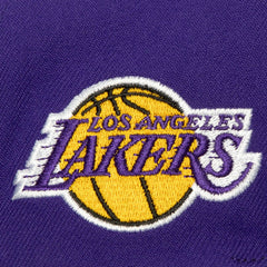 Los Angeles Lakers Retro Sport Color Block Script Snapback Hat White/Purple - NBA