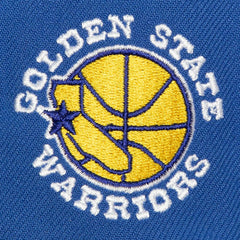 Golden State Warriors Retro Sport Color Block Script Snapback Hat White/Royal - NBA