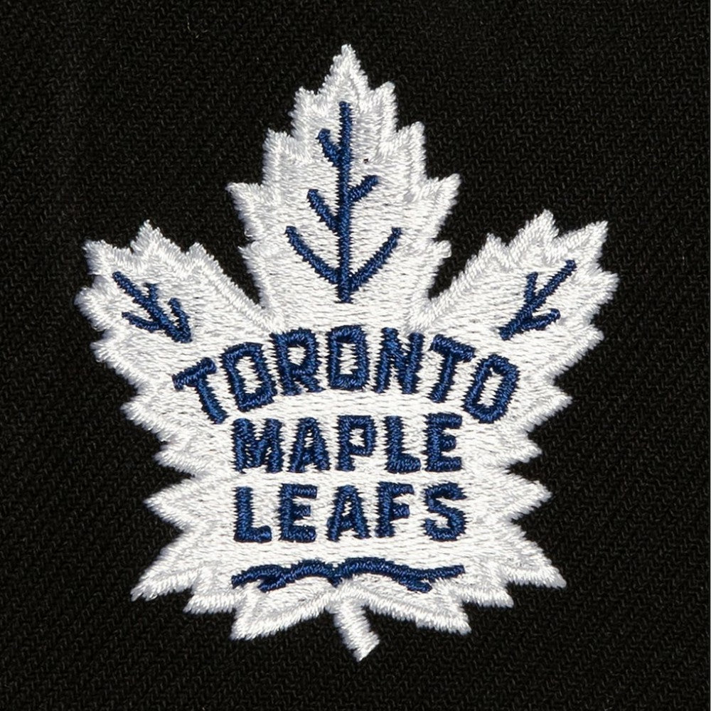 Toronto Maple Leafs Mitchell & Ness Retro Script Colorblock Snapback Hat - Black - NHL
