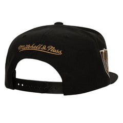 Vegas Golden Knights Mitchell & Ness Retro Script Colorblock Snapback Hat - Black - NHL