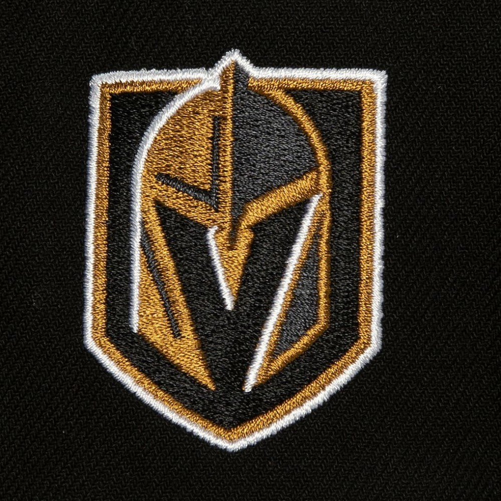 Vegas Golden Knights Mitchell & Ness Retro Script Colorblock Snapback Hat - Black - NHL