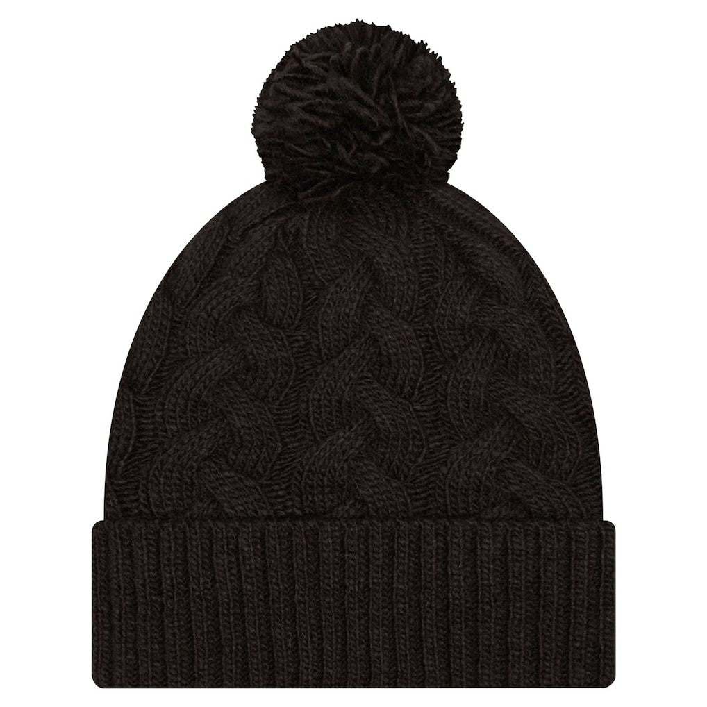 Cincinnati Bengals New Era Women's Cable Cuffed Knit Hat with Pom Black | NFL