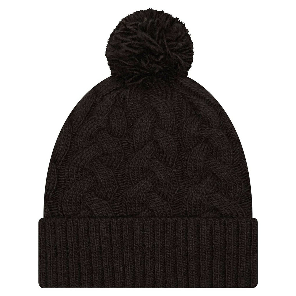 Cincinnati Bengals New Era Women's Cable Cuffed Knit Hat with Pom Black | NFL
