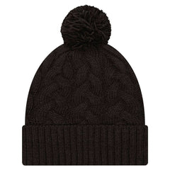 Cincinnati Bengals New Era Women's Cable Cuffed Knit Hat with Pom Black | NFL