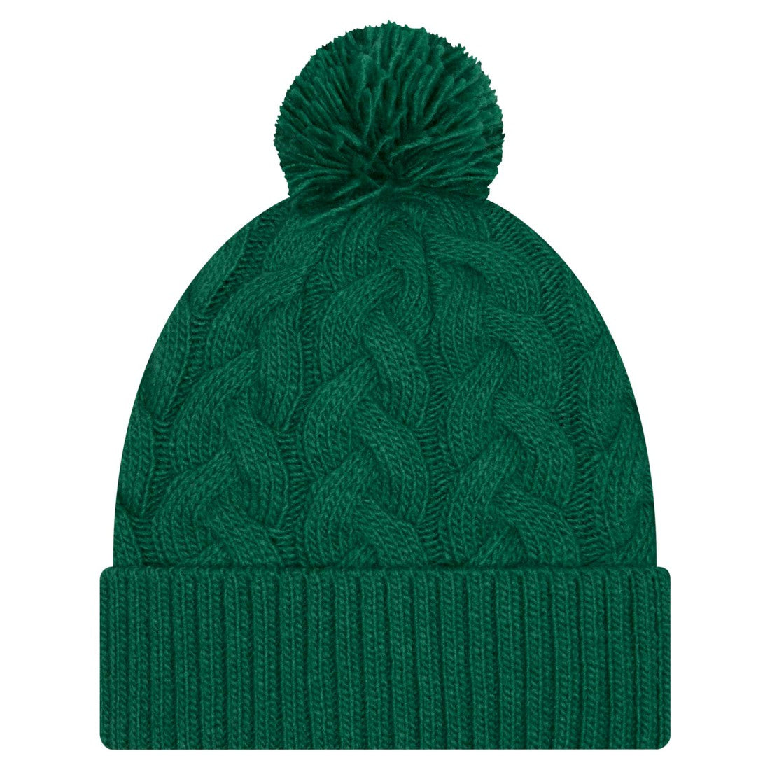 New York Jets New Era Women's Cable Cuffed Knit Hat with Pom Green | NFL