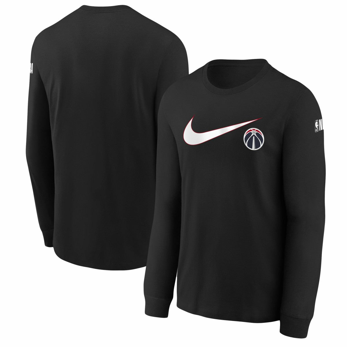 Washington Wizards Youth Swoosh Long Sleeve T-Shirt Black - NBA