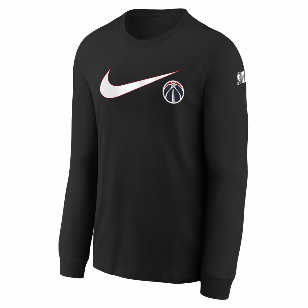 Washington Wizards Youth Swoosh Long Sleeve T-Shirt Black - NBA