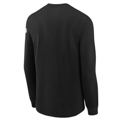 Brooklyn Nets Youth Swoosh Long Sleeve T-Shirt Black - NBA