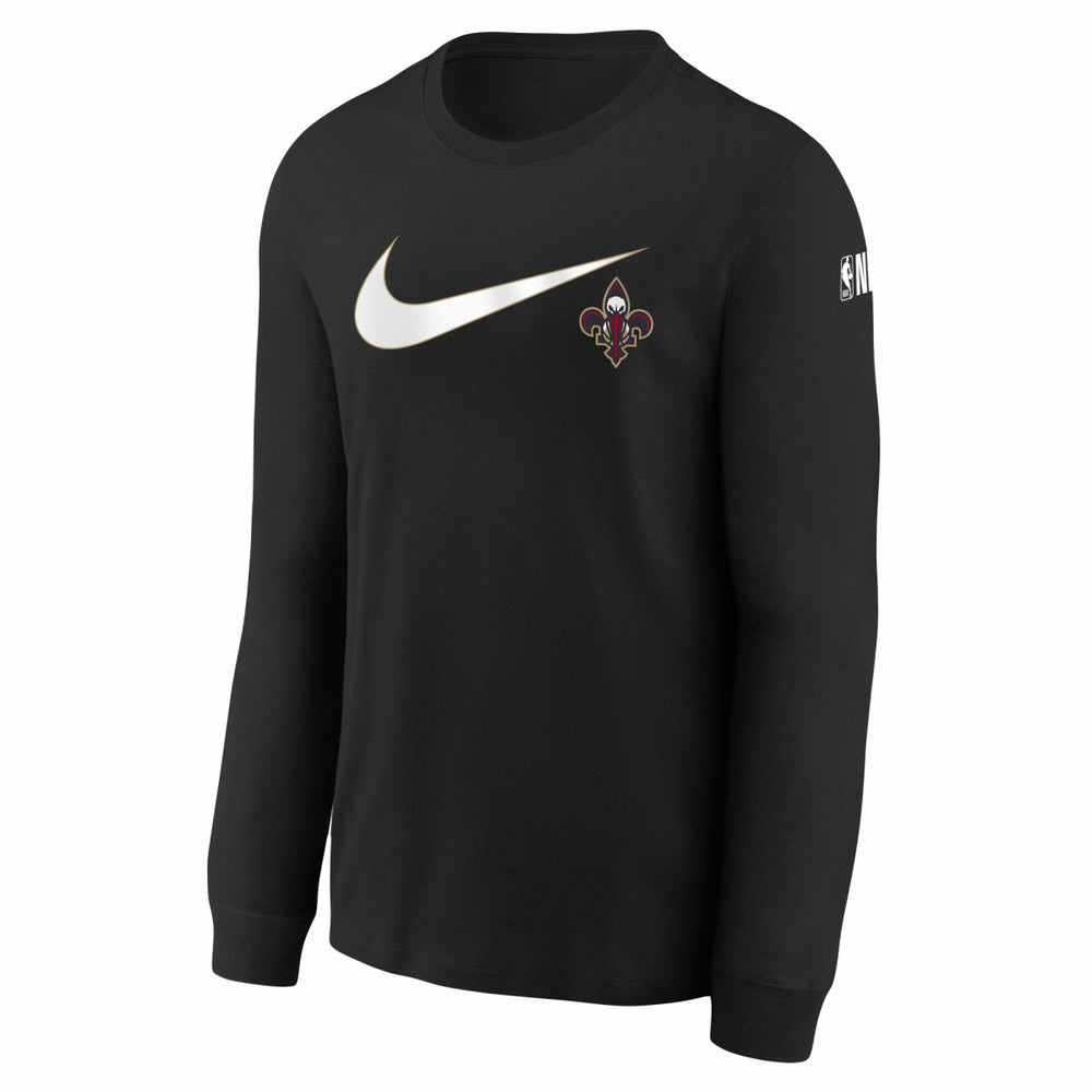 New Orleans Pelicans Youth Swoosh Long Sleeve T-Shirt Black - NBA