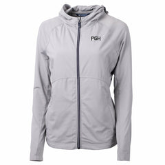 Pittsburgh Pirates Cutter & Buck Women's City Connect Adapt Eco Knit Hybrid Recycled Full-Zip Hooded Jacket - MLB