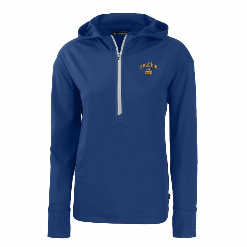 Seattle Mariners Cutter & Buck Women's City Connect Daybreak Eco Recycled Half-Zip Hoodie - MLB