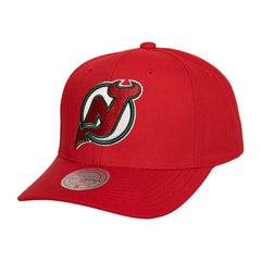 New Jersey Devils Mitchell & Ness Team Ground Pro Adjustable Hat - Red - NHL
