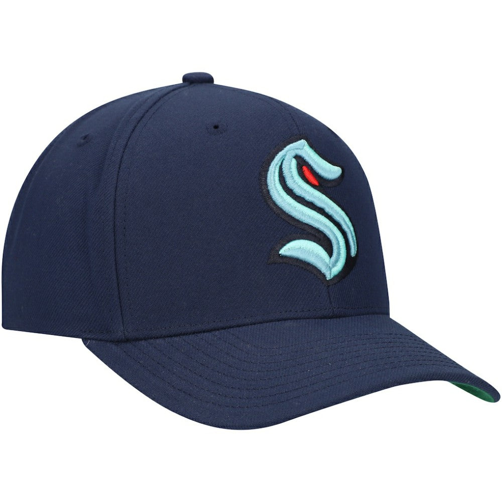 Seattle Kraken Mitchell & Ness Team Ground Pro Adjustable Hat - Deep Sea Blue - NHL