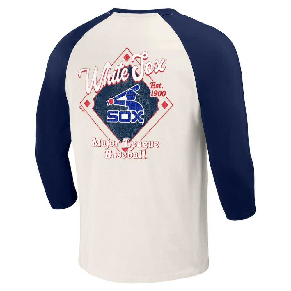 Chicago White Sox Darius Rucker Collection by Fanatics Cooperstown Collection Raglan 3/4-Sleeve T-Shirt - MLB