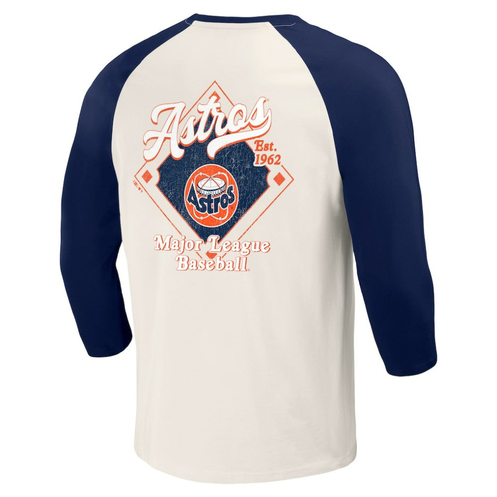 Houston Astros Darius Rucker Collection by Fanatics Cooperstown Collection Raglan 3/4-Sleeve T-Shirt - MLB