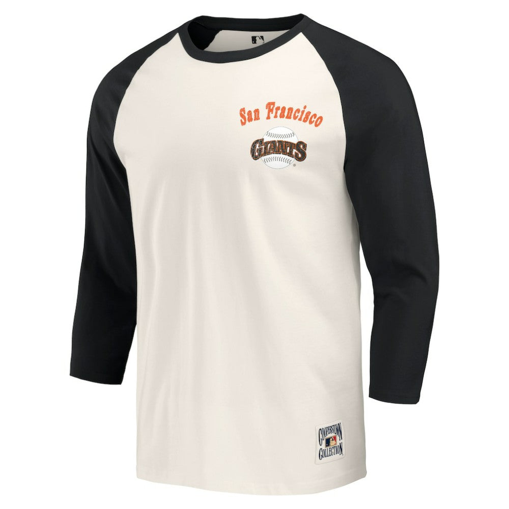 San Francisco Giants Darius Rucker Collection by Fanatics Cooperstown Collection Raglan 3/4-Sleeve T-Shirt - MLB