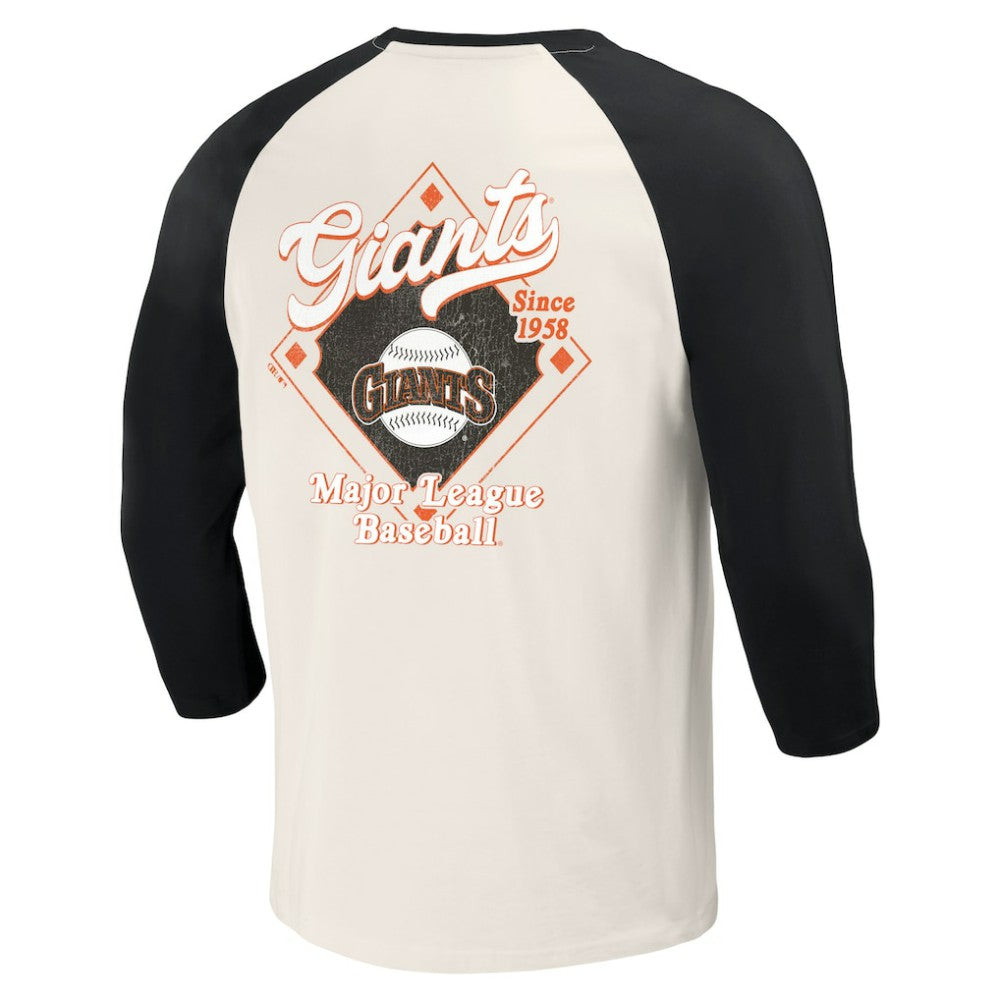 San Francisco Giants Darius Rucker Collection by Fanatics Cooperstown Collection Raglan 3/4-Sleeve T-Shirt - MLB