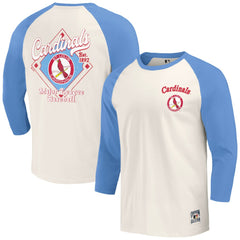 St. Louis Cardinals Darius Rucker Collection by Fanatics Cooperstown Collection Raglan 3/4-Sleeve T-Shirt - MLB
