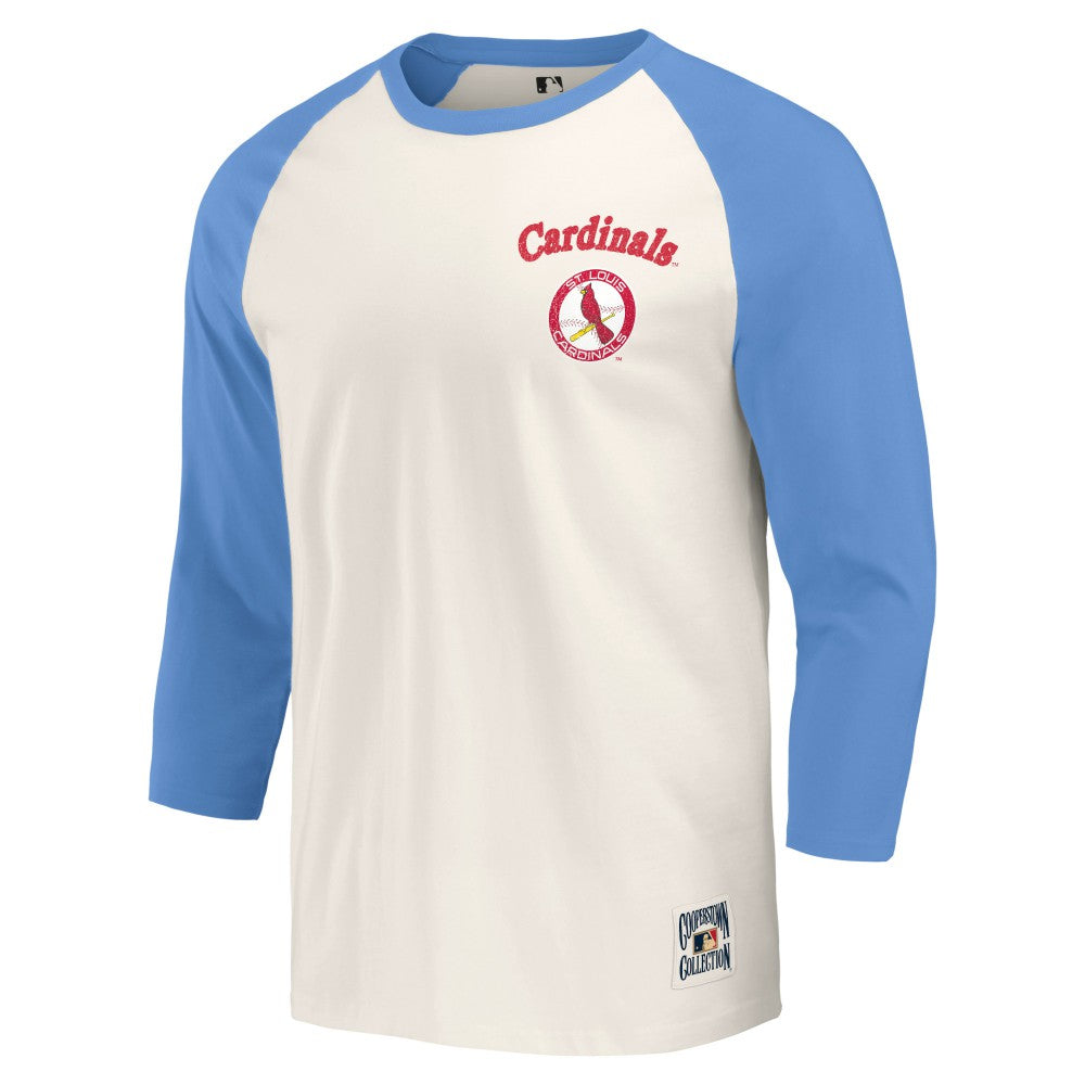 St. Louis Cardinals Darius Rucker Collection by Fanatics Cooperstown Collection Raglan 3/4-Sleeve T-Shirt - MLB