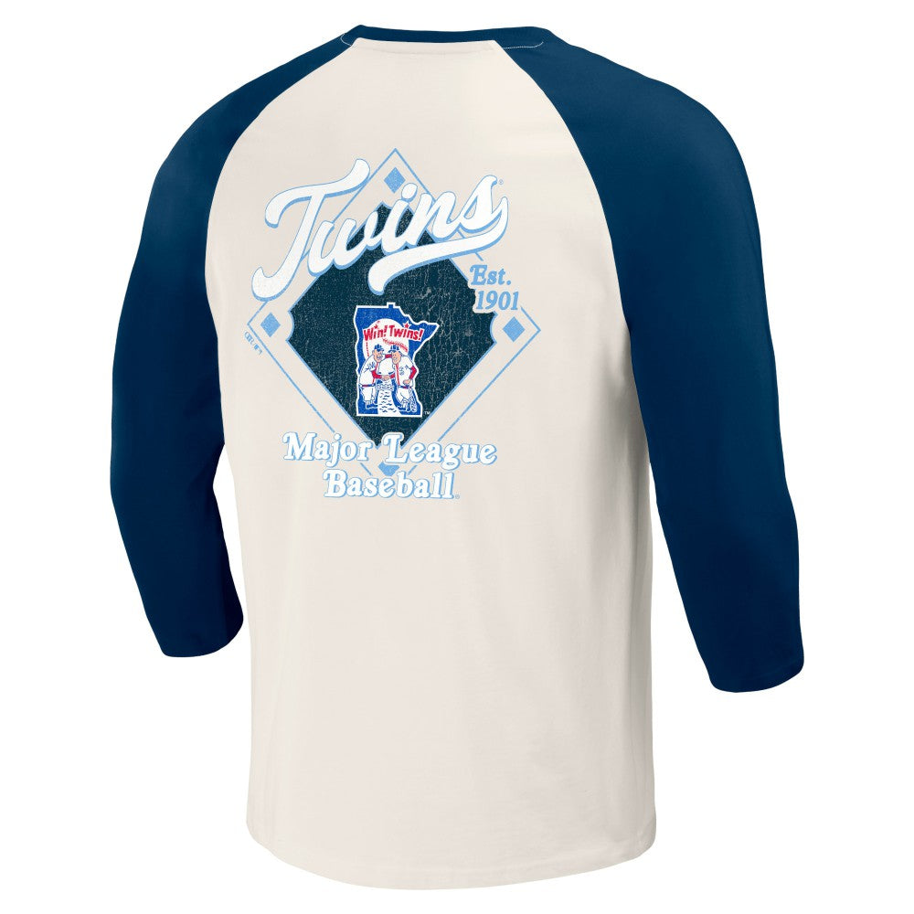 Minnesota Twins Darius Rucker Collection by Fanatics Cooperstown Collection Raglan 3/4-Sleeve T-Shirt - MLB