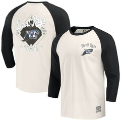 Tampa Bay Rays Darius Rucker Collection by Fanatics Cooperstown Collection Raglan 3/4-Sleeve T-Shirt - MLB