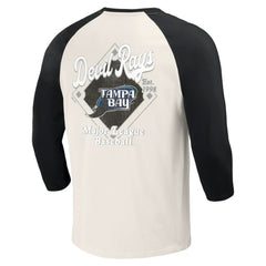 Tampa Bay Rays Darius Rucker Collection by Fanatics Cooperstown Collection Raglan 3/4-Sleeve T-Shirt - MLB