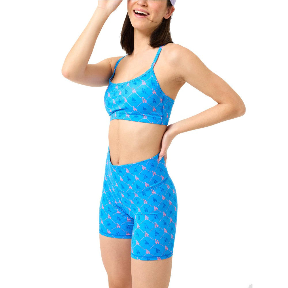 Los Angeles Dodgers Terez Women's TLC Printed High-Waisted Bike Shorts - MLB