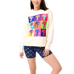 Philadelphia Phillies Terez Women's Classic Oversized Pullover Sweatshirt - MLB