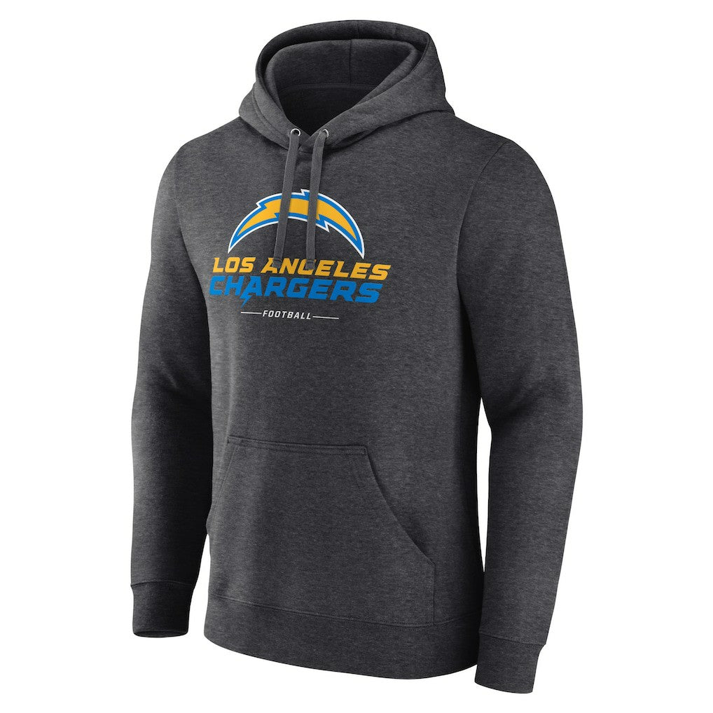 Los Angeles Chargers Team Lockup Pullover Hoodie Charcoal | NFL