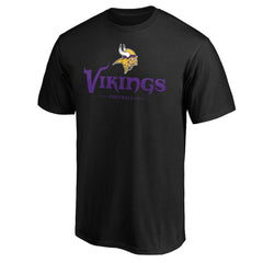 Minnesota Vikings Team Lockup T-Shirt Black | NFL