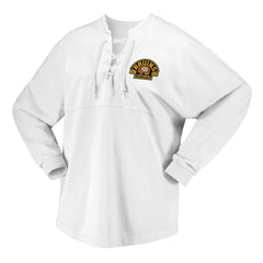 Boston Bruins Fanatics Women's 100th Anniversary Spirit Jersey T-Shirt - White - NHL
