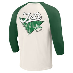 New York Jets Darius Rucker Collection Raglan 3/4 Sleeve T-Shirt Kelly Green/White | Fanatics