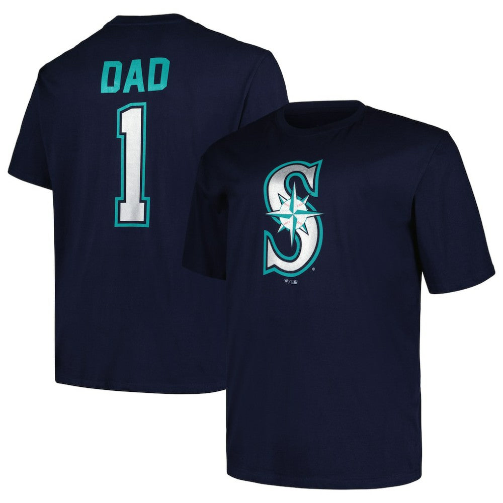 Seattle Mariners Profile Big & Tall #1 Dad T-Shirt - MLB