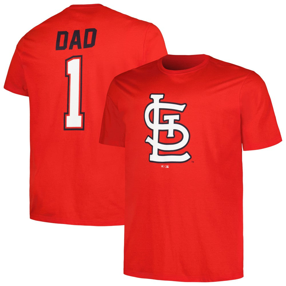 St. Louis Cardinals Profile Big & Tall #1 Dad T-Shirt - MLB