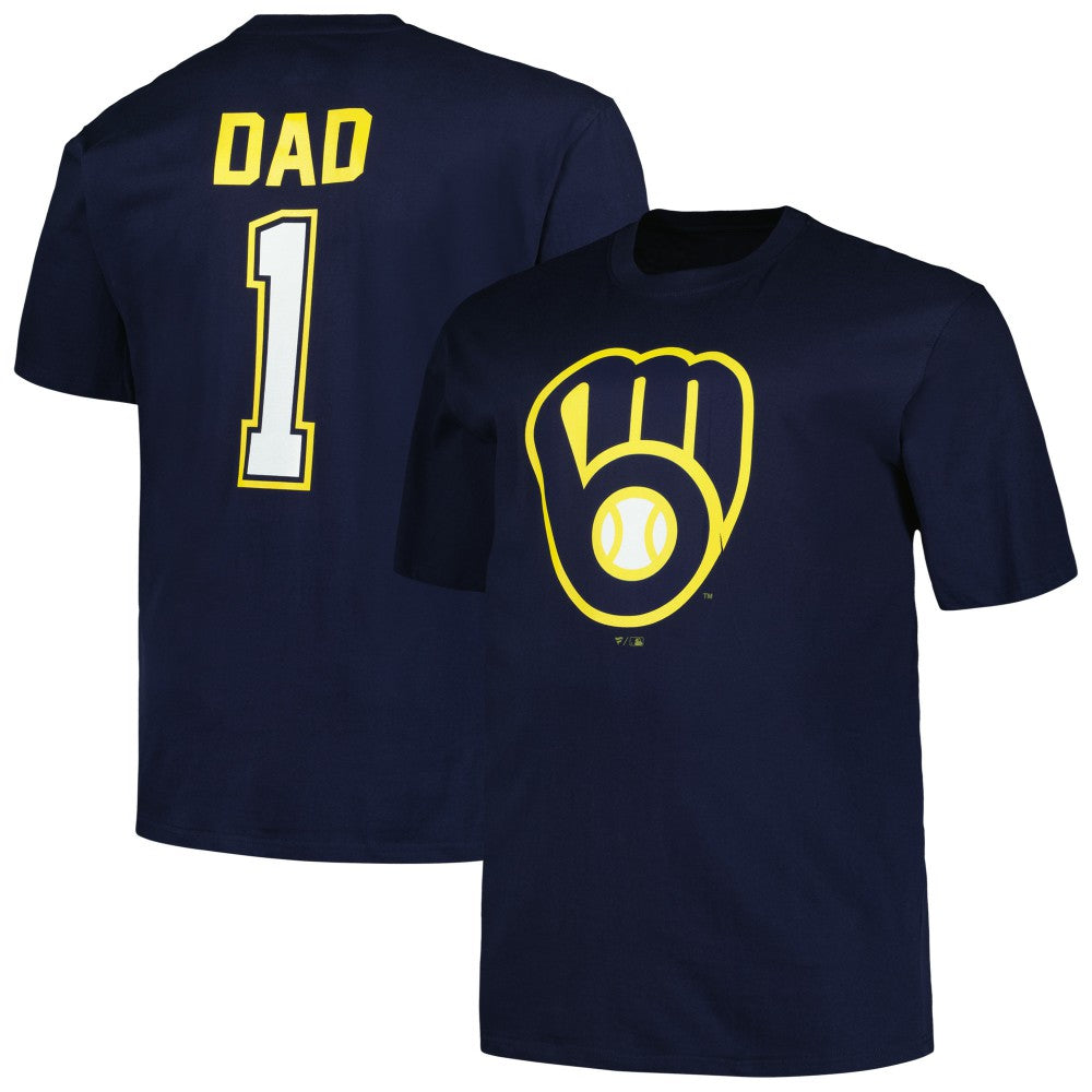Milwaukee Brewers Profile Big & Tall #1 Dad T-Shirt - MLB