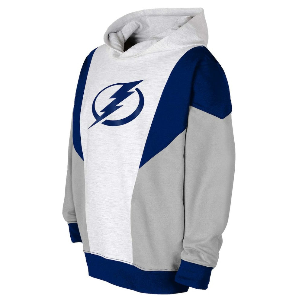 Tampa Bay Lightning Youth Champion League Fleece Pullover Hoodie - Ash/Blue - NHL