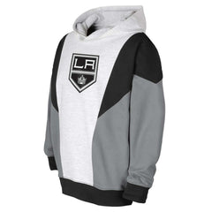 Los Angeles Kings Youth Champion League Fleece Pullover Hoodie - Ash/Black - NHL