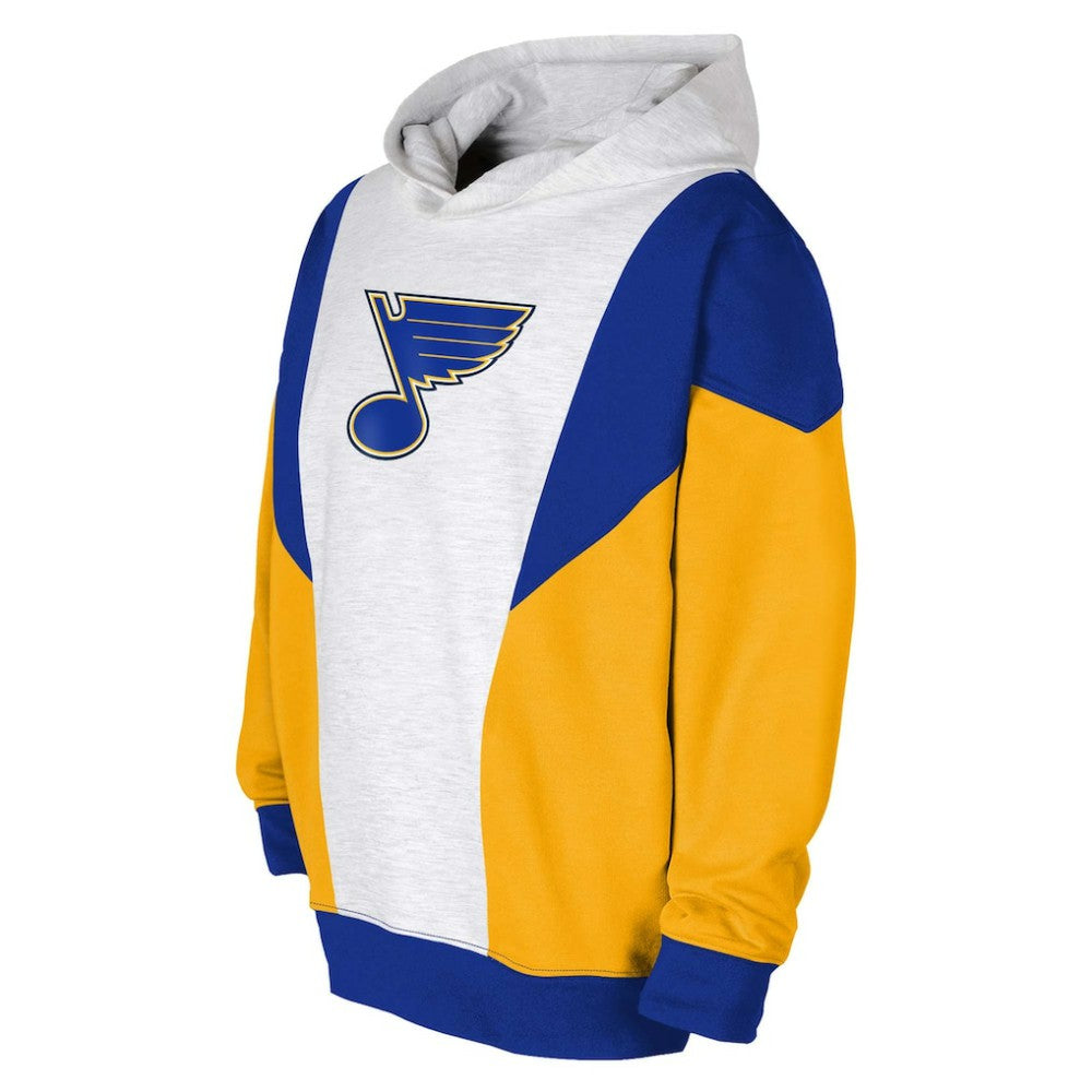 St. Louis Blues Youth Champion League Fleece Pullover Hoodie - Ash/Blue - NHL