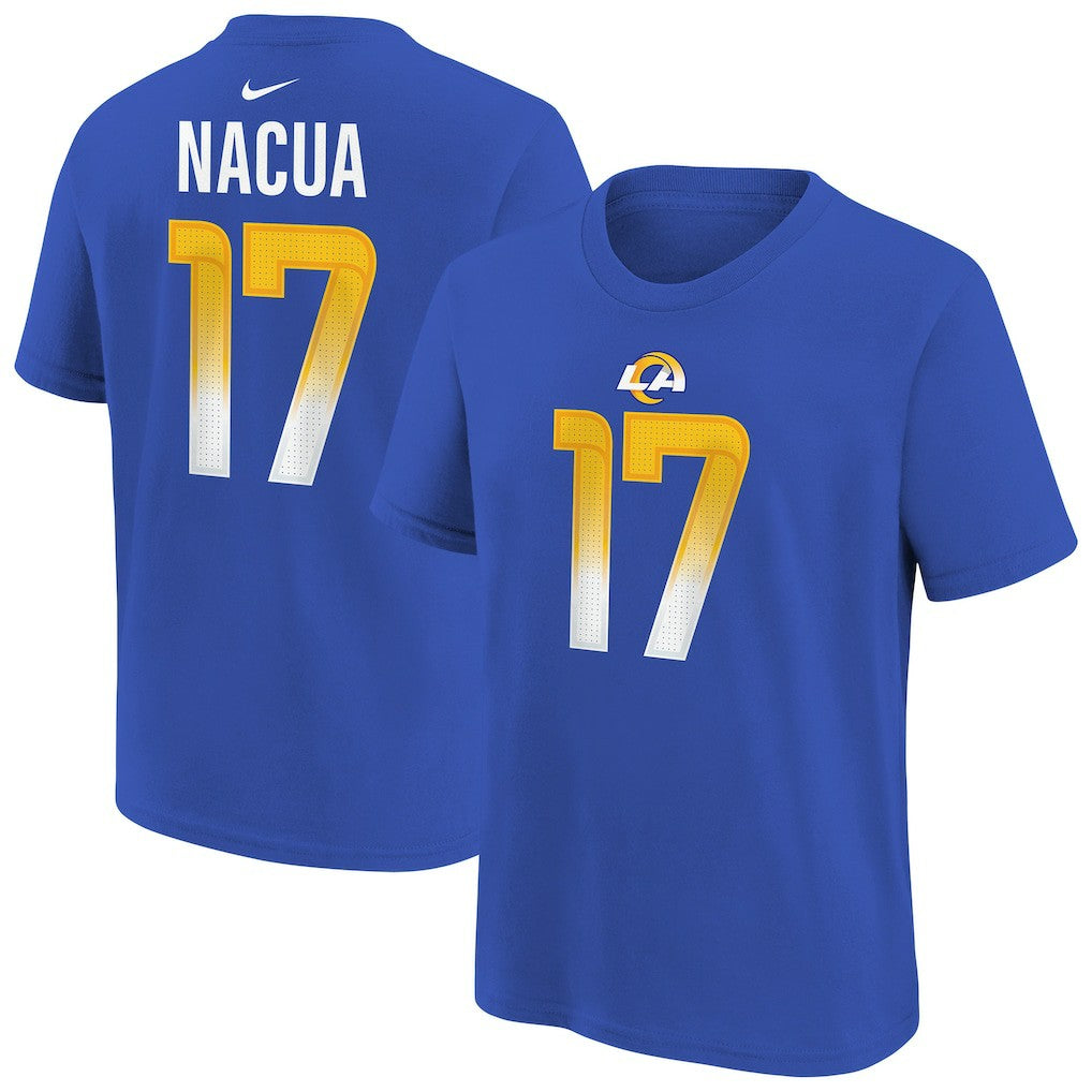 Puka Nacua Los Angeles Rams Youth Player Name & Number T-Shirt Royal | Nike for Sale