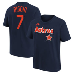 Craig Biggio Houston Astros Nike Youth Cooperstown Collection Name & Number T-Shirt - MLB