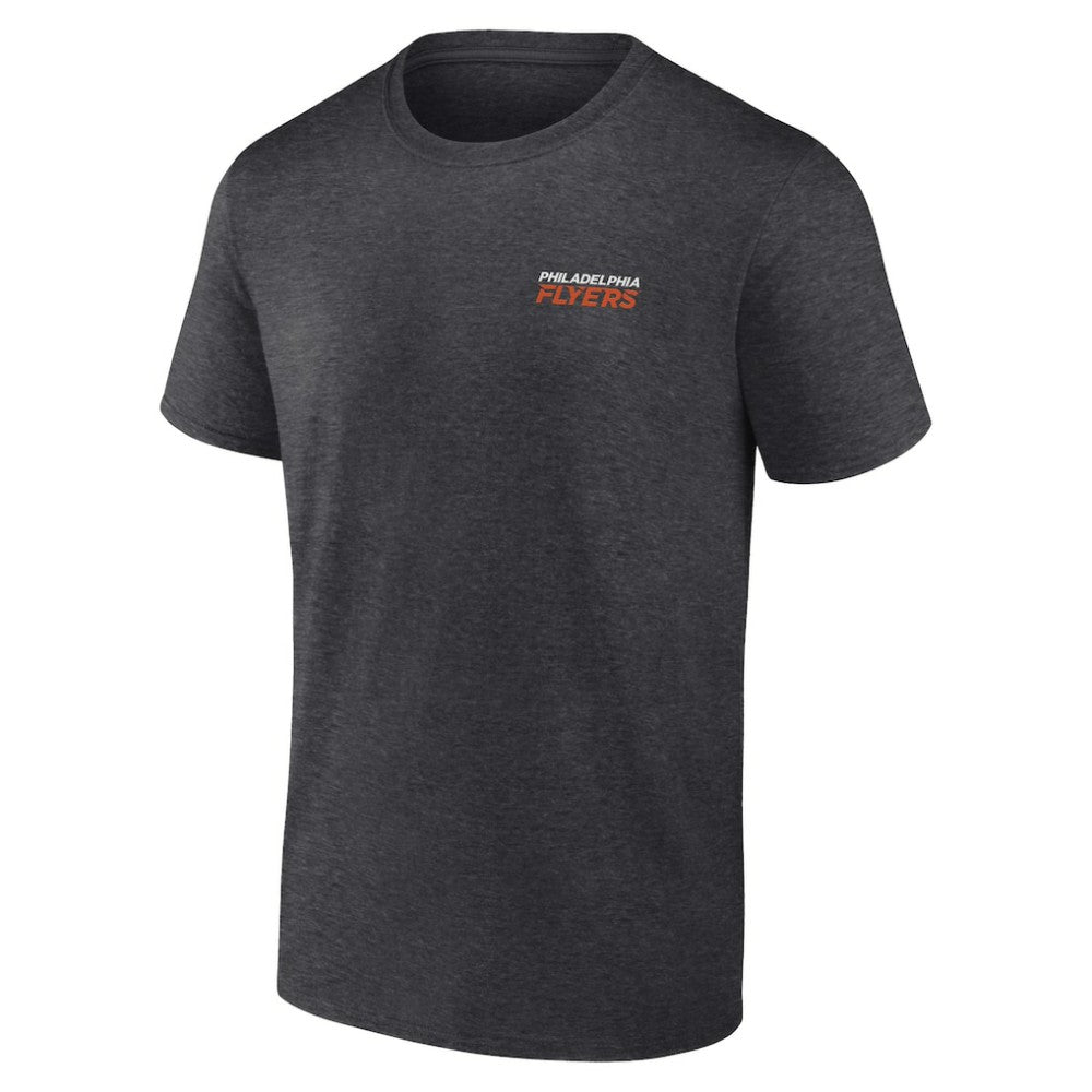 Philadelphia Flyers Fanatics Backbone T-Shirt - Heather Charcoal - NHL