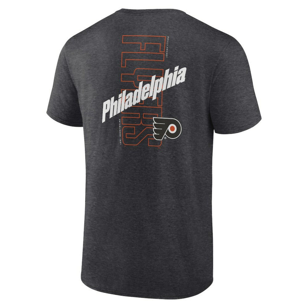 Philadelphia Flyers Fanatics Backbone T-Shirt - Heather Charcoal - NHL