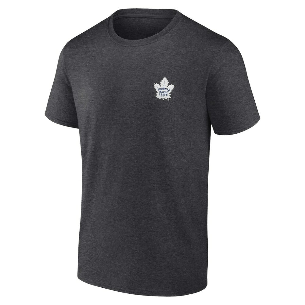 Toronto Maple Leafs Fanatics Backbone T-Shirt - Heather Charcoal - NHL