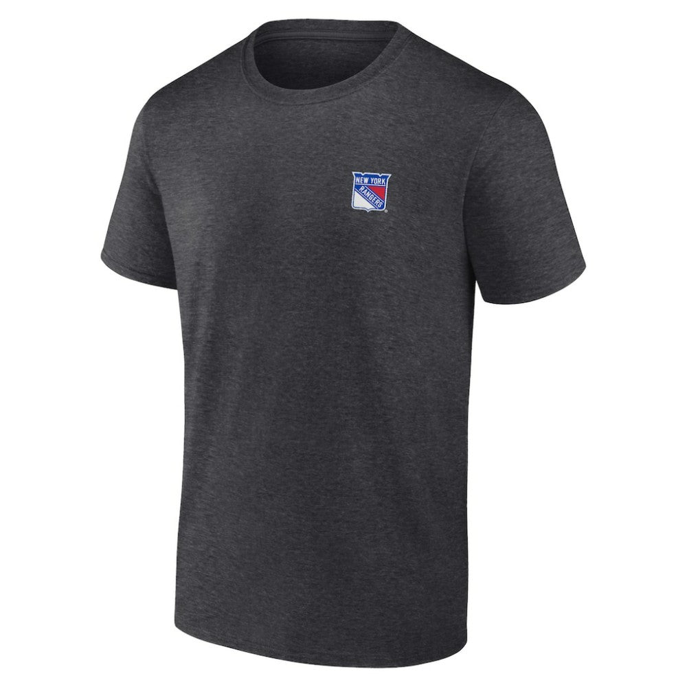 New York Rangers Fanatics Backbone T-Shirt - Heather Charcoal - NHL