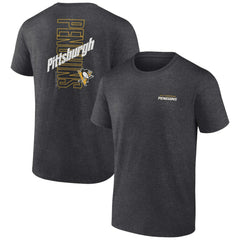 Pittsburgh Penguins Fanatics Backbone T-Shirt - Heather Charcoal - NHL