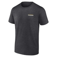 Pittsburgh Penguins Fanatics Backbone T-Shirt - Heather Charcoal - NHL