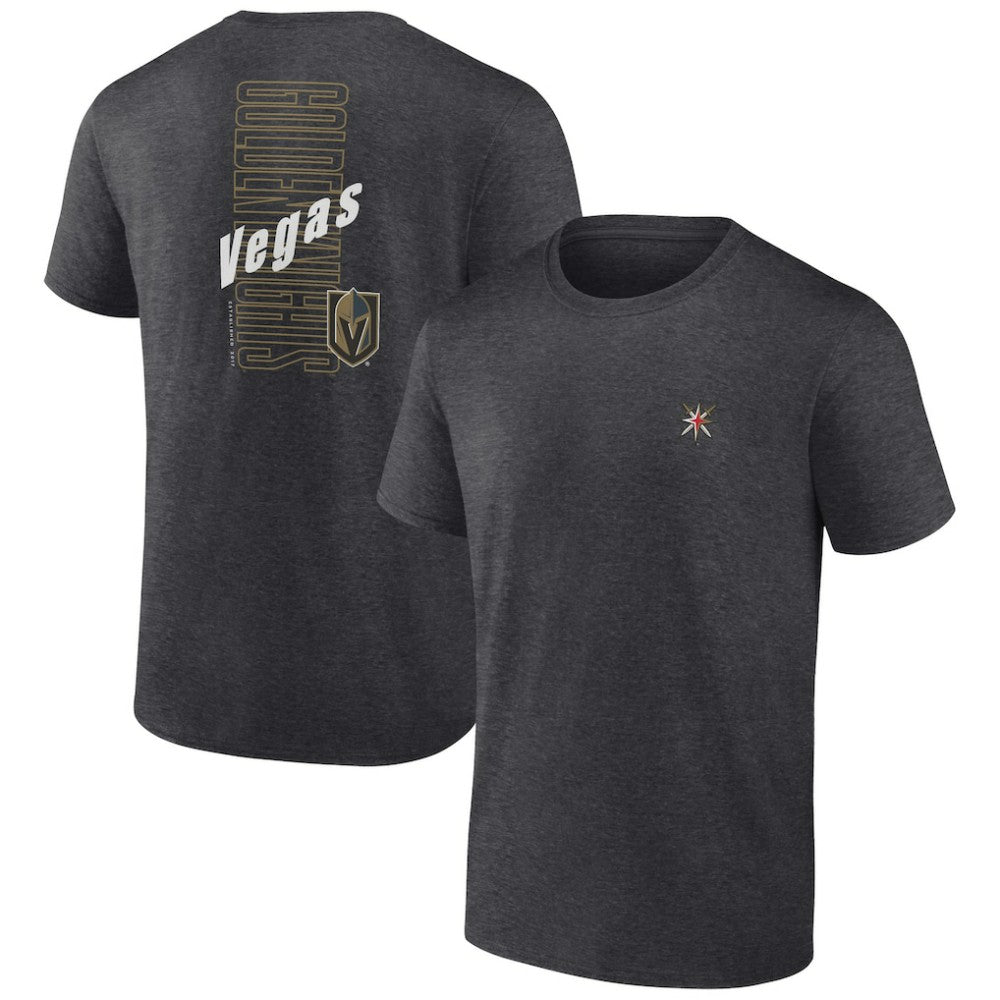 Vegas Golden Knights Fanatics Backbone T-Shirt - Heather Charcoal - NHL