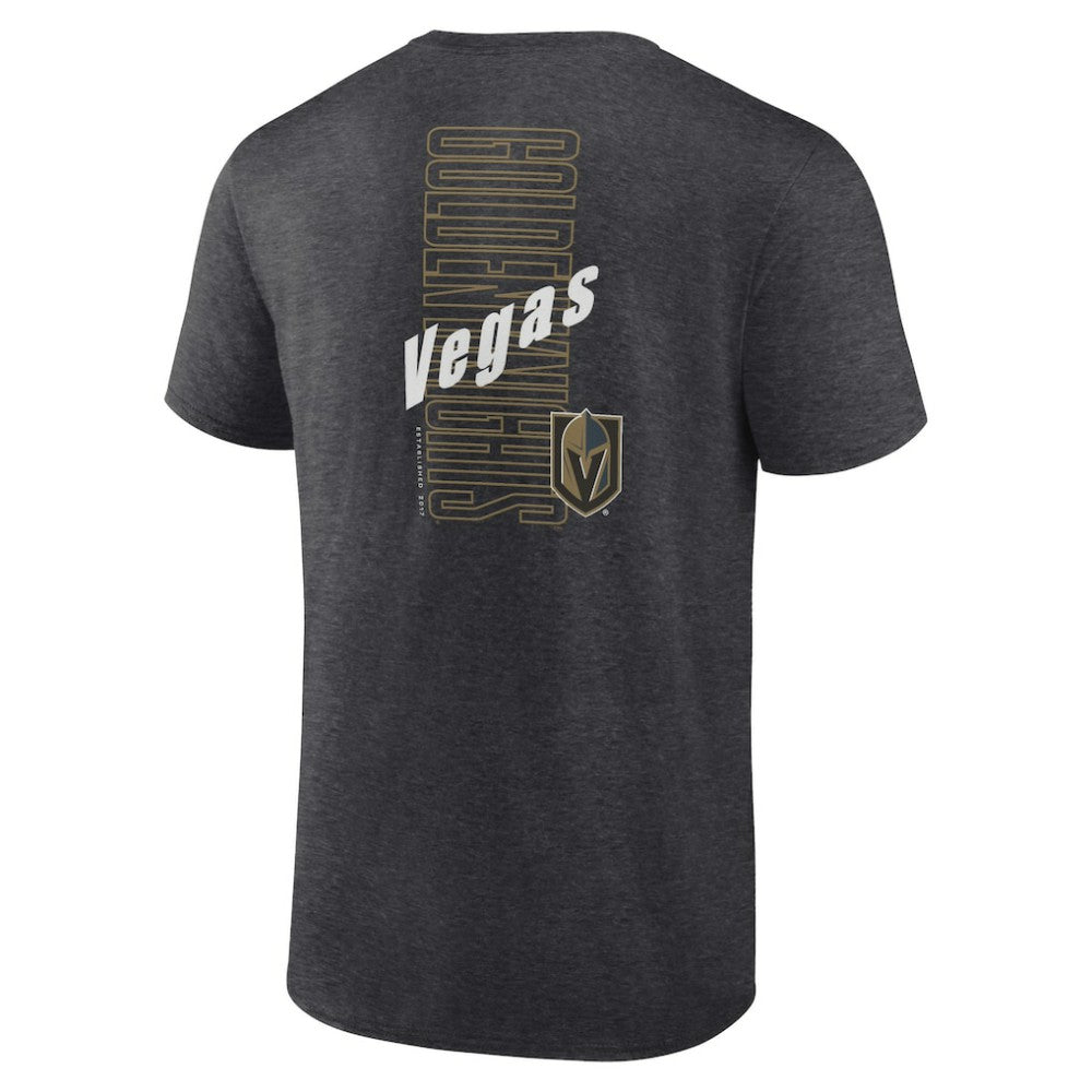 Vegas Golden Knights Fanatics Backbone T-Shirt - Heather Charcoal - NHL