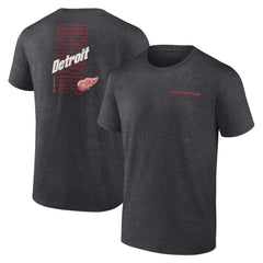 Detroit Red Wings Fanatics Backbone T-Shirt - Heather Charcoal - NHL